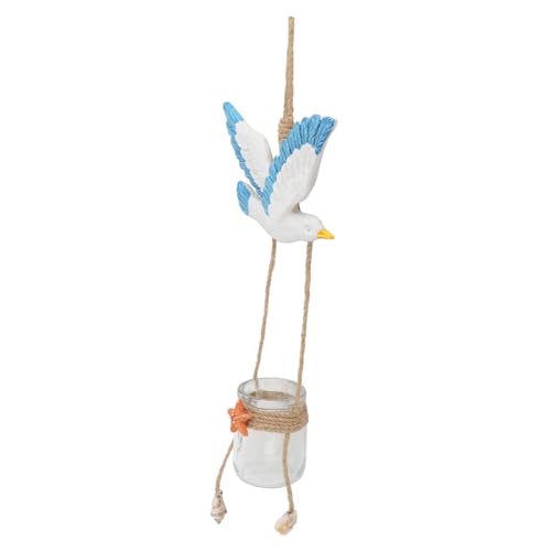 Abaodam 1 Stück Wandvase aus Glas Dekorationen Fälschung drinnen Wohnaccessoires Hängedekoration bürodeko büro Dekoration Flowerpot blumrntopf Blaue Glasvase dekorative Wandvase Harz Blue von Abaodam