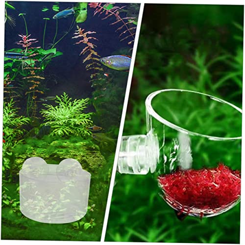 Abaodam 10 Stück Acrylpflanzentöpfe für Aquarium Teiliges mit Saugnäpfen Runde Ovale Form Langlebig und Multifunktional für Wasserpflanzen und Aquascaping von Abaodam