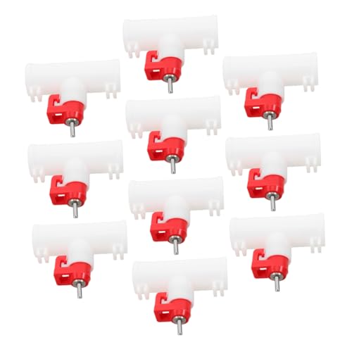 Abaodam 10stücke Automatische Hühnertränke Doppelkopf-Design Für Effizientes Tränken Umkippsicherer Wasserbehälter Für Geflügelställe Installieren Reinigen von Abaodam