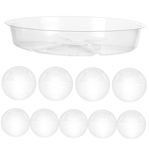 Abaodam 10 Stück Blumentopf Tablett Zimmerpflanze Dauerhaft Drinnen Anlage Pads Pflanzen Kindergarten Drainage Untertasse Eingetopft Wasser Pflanzgefäße Tabletts Transparent Plastik von Abaodam