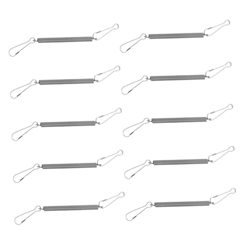 Abaodam 10 Stück Edelstahl-federhaken Für Kaninchenkäfige, Sicherer Clip Für Kleintiergehege, Vielseitige Käfigbefestigung Für Trinkflaschen von Abaodam