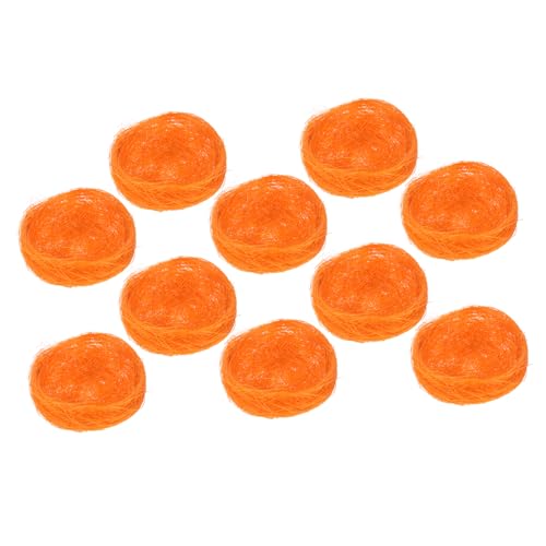 Abaodam 10 Stück Künstliche Vogelnester Rustikale Deko für Garten Hochzeiten und Simulierte Nistkästen aus Naturmaterialien Orange für Kreative DIY Projekte von Abaodam