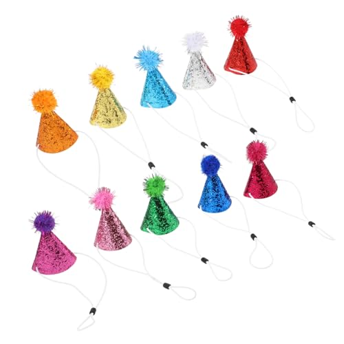 Abaodam 10 Stück Teiliges Verstellbare Haustier Geburtstagshüte mit Glitzer Pompoms Leichtes Hundehut Partyzubehör für Kätzchen Welpen Kaninchen und Kuscheltiere für und Feiern Abaodam 10 Stück Teiliges Verstellbare Haustier Geburtstagshüte mit Glitzer Pompoms Leichtes Hundehut Partyzubehör für Kätzchen Welpen Kaninchen und Kuscheltiere für und Feiern von Abaodam