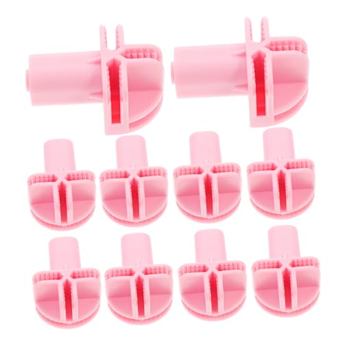 Abaodam 10 Stück Zubehör Für Katzenkäfigrollen Lenkrollen Ersatz Käfigrollen Adapter Lenkradverbinder Kunststoff Radverbinder Lenkrollen Ersatz Abs Pink von Abaodam