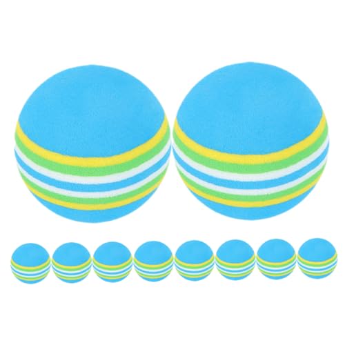 Abaodam 10 Stück farbige Kugeln drinnen Ball Katzenschaumbälle Haustier für mit Katzenbälle Katzenaktivitätsspielzeug Katzenspielzeug interaktiv Interaktives Katzenspielzeug Eva Himmelblau von Abaodam