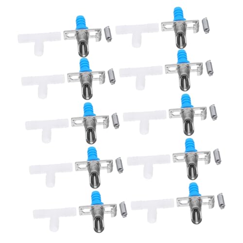 Abaodam 10Sätze Trinkflasche Teiliges aus Metall mit Wassertrinker für Kleintiere Automatischer Kaninchenwasserspender Langlebig und Rostfrei Abaodam 10Sätze Trinkflasche Teiliges aus Metall mit Wassertrinker für Kleintiere Automatischer Kaninchenwasserspender Langlebig und Rostfrei von Abaodam