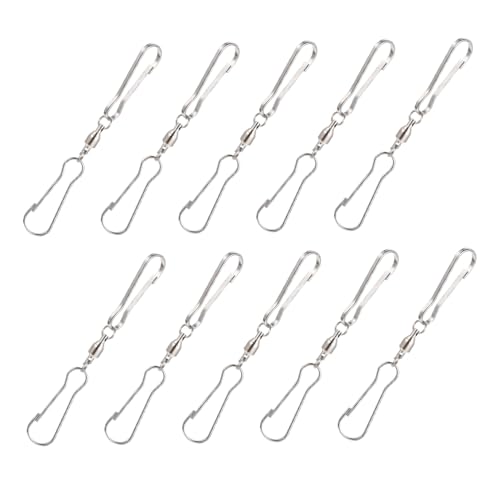 Abaodam 10Stücke Drehhaken Robuste Clips für Windspiele Vogelhäuschen und Garten Dekorationen Praktische und Langlebige Aufhängung für Windspinner Abaodam 10Stücke Drehhaken Robuste Clips für Windspiele Vogelhäuschen und Garten Dekorationen Praktische und Langlebige Aufhängung für Windspinner von Abaodam