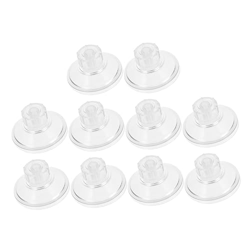Abaodam 10 Stück Saugnäpfe für Aquarien 4,5cm Hochtransparent mit Schraubenmuttern für Glatte Oberflächen Vielseitig Einsetzbar von Abaodam