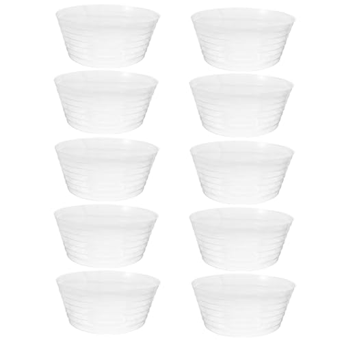 Abaodam 10Stücke Transparente Pflanzgefäß Untersetzer Praktische Blumenkorb Einlage für Oberfläche Wasserspeichernd und für Blumentöpfe und Pflanzenpflege von Abaodam