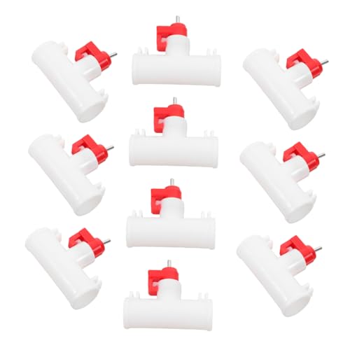 Abaodam 10pcs Automatisch für Hühner Wasserspender Schwein Wassernippel Geflügel Wasser Nippel Kit Huhn Bewässerungssystem Tragbare Tiertrinker Metall Hühnerfutterspender Polypropylen von Abaodam