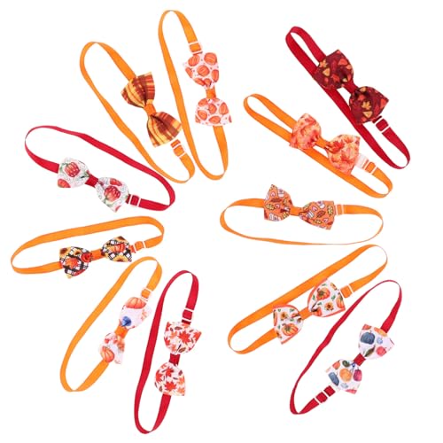 Abaodam 11 Stück Teiliges Haustier-Fliege Verstellbarem Halsband Herbstliche Halloween Thanksgiving-hundekrawatten mit Kürbis Ahornblatt-Motiv Hautfreundliches Material für und Welpen Abaodam 11 Stück Teiliges Haustier-Fliege Verstellbarem Halsband Herbstliche Halloween Thanksgiving-hundekrawatten mit Kürbis Ahornblatt-Motiv Hautfreundliches Material für und Welpen von Abaodam