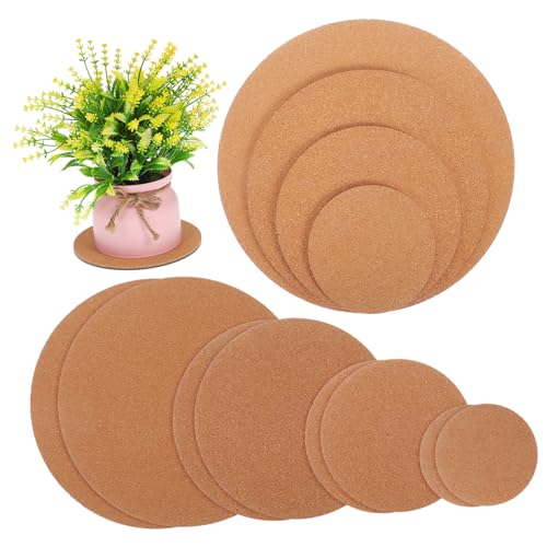 Abaodam 12 Stück Blumentopfmatte Aus Kunststoff Drinnen Pflanzmatten Runde Untersetzer Runde Pflanzenuntersetzermatte Zimmerpflanzenzubehör Pflanzmatte Für Zimmerpflanzen Kork von Abaodam