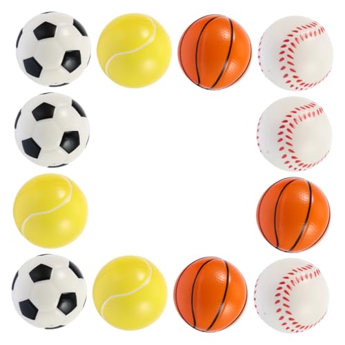 Abaodam 12 Stück Teiliges Hundespielzeug Set Bissfester PU Ball für Interaktive Beschäftigung für Training und Spielspaß mit Haustieren von Abaodam