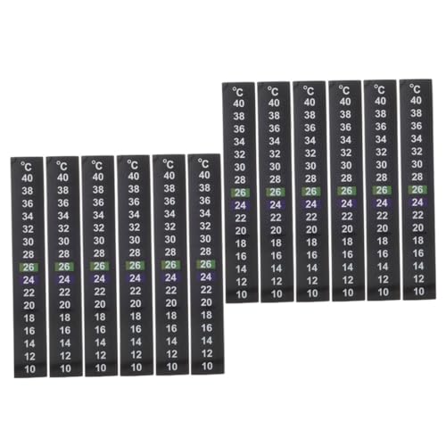 Abaodam 12Stücke Aquarium Thermometer Aufkleber Selbstklebend Digitale Temperaturanzeige für Aquarien Einfach zu Verwenden für Fischliebhaber von Abaodam