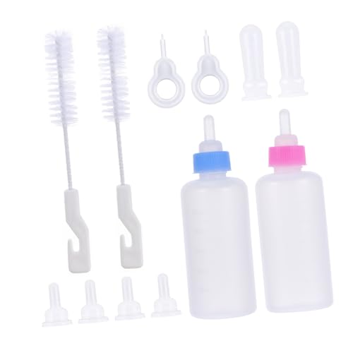 Abaodam 12Stücke Teiliges Set Tiermilchflaschen für Katzen und Pflegeflasche für Welpen und Kätzchen Tragbar aus Lebensmittelechtem zu mit Skalierendem von Abaodam
