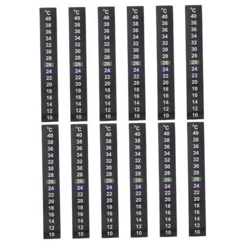 Abaodam 12stücke Temperaturaufkleber Für Aquarium Digitales Thermometer Für Fischbecken Selbstklebende Temperaturstreifen Für Präzise Messungen von Abaodam