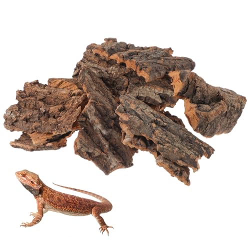Abaodam 14 Stück Tier Versteckte Hütte Reptil Zubehör Gecko Zucht Plattform Verstecken Tankvorräte Versteck Im Aquarium Einstreu Für Terrarien Aquarium Bellt Rinde Light Brown von Abaodam
