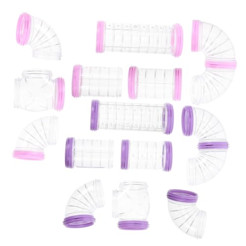 Abaodam 16Stücke Hamster DIY Röhre Transparente Verbindungsrohre für Hamsterkäfig Hochwertige Tunnel für Kleintiere für Hamster Meerschweinchen von Abaodam