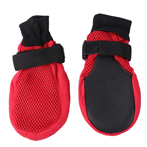 Abaodam 1Satz Atmungsaktive Hundestiefel rutschfeste Weiche Sohlen für Optimalen Pfotenschutz für im Freien Rot für Kleinen und Mittelgroßen Abaodam 1Satz Atmungsaktive Hundestiefel rutschfeste Weiche Sohlen für Optimalen Pfotenschutz für im Freien Rot für Kleinen und Mittelgroßen von Abaodam
