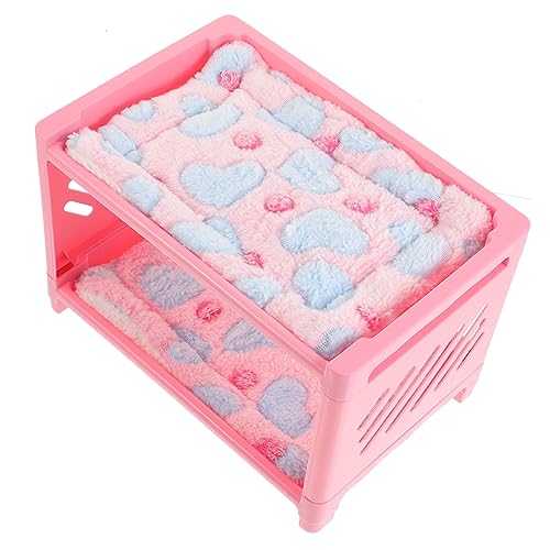 Abaodam 1Satz Doppelschicht Hamsterbett für Kleintiere Multifunktionale Etagenbett für Meerschweinchen Chinchillas und Frettchen Decken Langlebig und Verschleißfest Abaodam 1Satz Doppelschicht Hamsterbett für Kleintiere Multifunktionale Etagenbett für Meerschweinchen Chinchillas und Frettchen Decken Langlebig und Verschleißfest von Abaodam