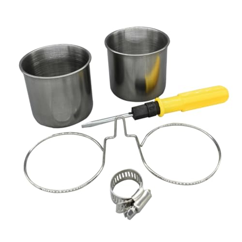 Abaodam 1Satz Futterbecher für Papageien Praktische Dual Cup Struktur Langlebiges Material Glatte Oberfläche für Einfache Reinigung für Käfignutzung und Vogelhaltung Abaodam 1Satz Futterbecher für Papageien Praktische Dual Cup Struktur Langlebiges Material Glatte Oberfläche für Einfache Reinigung für Käfignutzung und Vogelhaltung von Abaodam