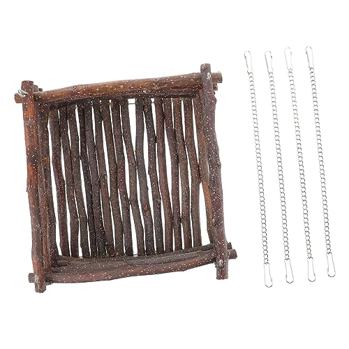 Abaodam 1Satz Hamster Hängematte aus Holz Stabiler Spielplatz für Kleintiere Springbrett für Hamster und Rennmäuse Langlebiges aus Hochwertigem Material von Abaodam