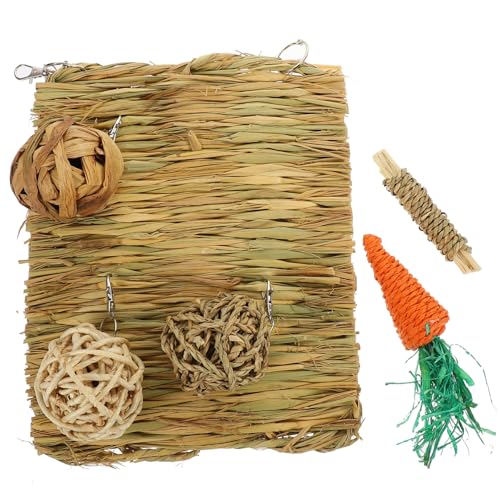 Abaodam 1satz Kühlmatte Für Kleine Tiere Aus Gewebtem Heu Für Kaninchen Meerschweinchen Und Andere Kleintiere Für Sommer Atmungsaktive Und Bequeme Schlafunterlage von Abaodam
