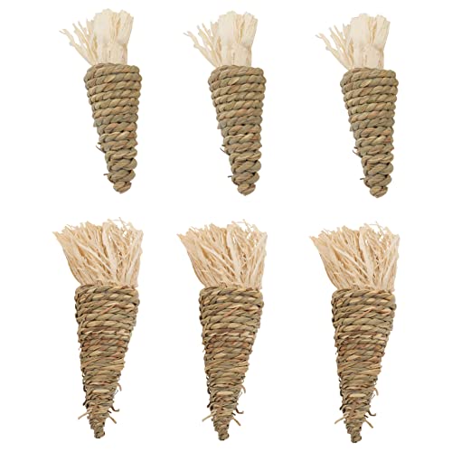 Abaodam 1satz Kaninchen Spielzeug Teiliges Kauspielzeug Aus Naturmaterialien Für Kleintiere Wie Hamster Und Meerschweinchen Sorgt Für Beschäftigung Und Zahnpflege Hellgrün Beige von Abaodam
