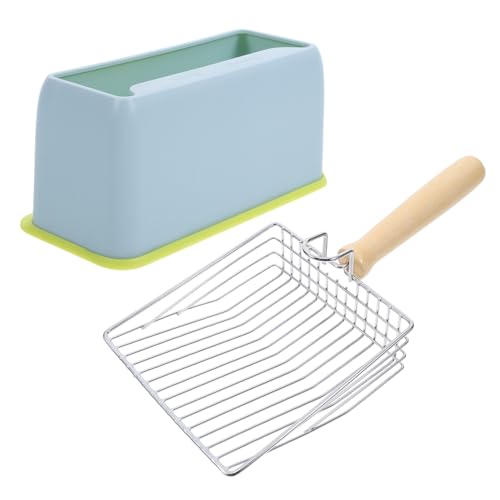Abaodam 1satz Edelstahl Katzenstreu Schaufel Mit Ergonomischer Griff Für Einfachen Einsatz Langlebig Und rutschfest Für Reinigung Der Katzentoilette von Abaodam
