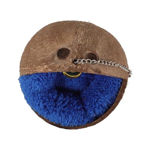 Abaodam 1Satz Kokosnuss Vogelhaus Mit Warm Pad Und Glocke Natürliches Papageiennest Für Kleine Und Nager Atmungsaktives Für von Abaodam