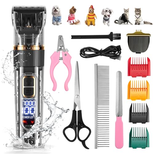 Abaodam 1Satz Pet Grooming Clipper Wiederaufladbare Leise Schermaschine für Hunde und Katzen Teiliges Pflegezubehör Einfach zu Bedienen Wasschbar und Geräuscharm Abaodam 1Satz Pet Grooming Clipper Wiederaufladbare Leise Schermaschine für Hunde und Katzen Teiliges Pflegezubehör Einfach zu Bedienen Wasschbar und Geräuscharm von Abaodam