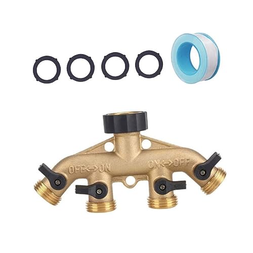 Abaodam 1Satz Wasserhahnadapter Messing Robuster Verteiler für Waschmaschine Geschirrspüler und Gartenschlauch Langlebig und Sicher für Einfache Wassertrennung Abaodam 1Satz Wasserhahnadapter Messing Robuster Verteiler für Waschmaschine Geschirrspüler und Gartenschlauch Langlebig und Sicher für Einfache Wassertrennung von Abaodam