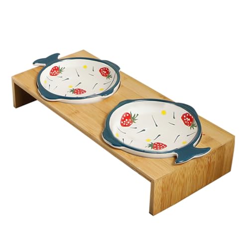 Abaodam 1Set Hand Bemalt Keramik Doppel Schüssel Haustier Katzenfutter Feeder Wasser Feeder Hundefutter Schüssel Keramik Zufällige Farbe Abaodam 1Set Hand Bemalt Keramik Doppel Schüssel Haustier Katzenfutter Feeder Wasser Feeder Hundefutter Schüssel Keramik Zufällige Farbe von Abaodam