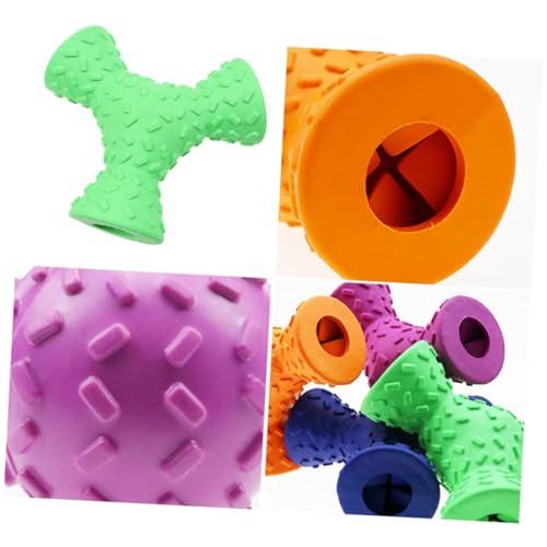 Abaodam 1Stück Gummihundespielzeug für Kauen und Zahnpflege Interaktives Leckerlispender für Kleine Hunde Robust und Langlebig Zufällige Farbe von Abaodam