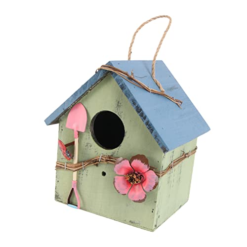 Abaodam 1Stück Hängendes Vogelhaus aus Holz Kreatives Vogelnest für Balkon und Garten Sicheres Versteck für Kleine Vögel Rustikale Dekoration für Garten und Terrasse von Abaodam