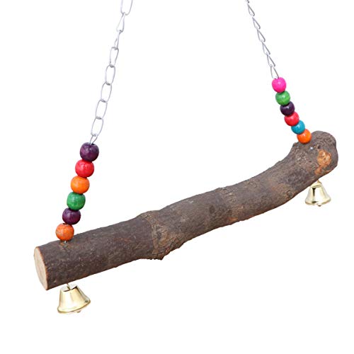 Abaodam 1Stück Holz Vogelschaukel für Haustiere Bunte Papageienschaukel mit Glocke und Spielzeugperlen für Vögel Klettern und Umweltfreundliches Material Abaodam 1Stück Holz Vogelschaukel für Haustiere Bunte Papageienschaukel mit Glocke und Spielzeugperlen für Vögel Klettern und Umweltfreundliches Material von Abaodam