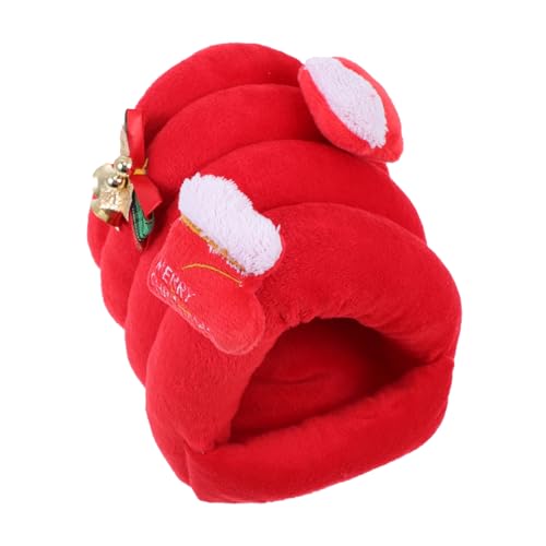 Abaodam 1Stück Kleines Haustier Winter Nest Warmes Bett für Hamster Komfortable für Chinchillas Meerschweinchen und Andere Kleintiere Weihnachtsdesign von Abaodam