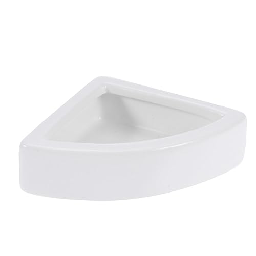 Abaodam Keramische Futter-schüssel Für Reptilien Lizard Feeding Bowl Rutschfester Futterbehälter Für Eidechsen Geckos Schlangen Mittlere Weiß Aus Sicherem Keramikmaterial von Abaodam