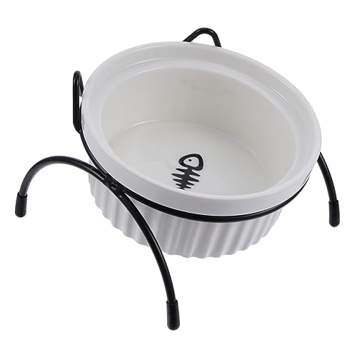 Abaodam 1Stücke Erhobene Katzenfutterschale mit Halterung Ergonomisches Design für Entspanntes Fressen für Katzen Alters von Abaodam