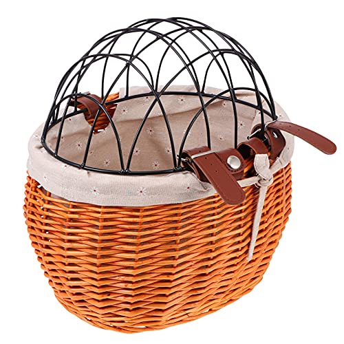 Abaodam 1stück Rattan Fahrradkorb Für Haustiere Robuster Lenkerkorb Mit Verstellbarem Gurt Für Hunde Und Katzen Wetterfestes Material Handgefertigt Zufällige Innenfutterfarbe Abaodam 1stück Rattan Fahrradkorb Für Haustiere Robuster Lenkerkorb Mit Verstellbarem Gurt Für Hunde Und Katzen Wetterfestes Material Handgefertigt Zufällige Innenfutterfarbe von Abaodam