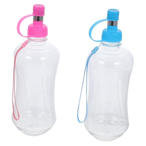 Abaodam 2 STÜCK Tragbare Hundetrinkflasche mit Aufhängung Auslaufsicher Leicht Kompakt für Unterwegs Outdoor Wasserspender für Hunde Welpen und Kleine Haustiere Beim Spazierengehen von Abaodam