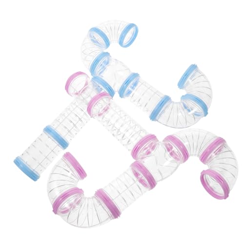 Abaodam 2 Sätze DIY Hamster Röhren Tunnel für Käfig Zubehör für Hamsterkäfige Transparente Röhren aus Hochwertigem für Kreative Spielmöglichkeiten und Erkundungen von Abaodam