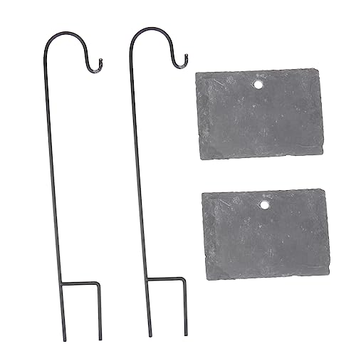 Abaodam 2 Sätze Gartenhaken Schmiedeeisen mit Schiefertafel für Beschriftungen und Gartendekoration Abaodam 2 Sätze Gartenhaken Schmiedeeisen mit Schiefertafel für Beschriftungen und Gartendekoration von Abaodam