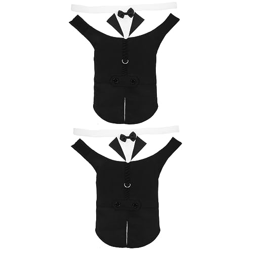 Abaodam 2 Sets Hundefliege Hochzeitsoutfit Exquisiter Smokinganzug Kragen Und Bandana Für Haustierhunde von Abaodam