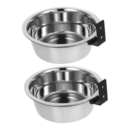 Abaodam 2 Sets Wandmontage Hundeschale Erhöhte Haustier Fütterungsstation Edelstahl Haustierschalen Hängende Hundefutter Und Wasserschalen Für Große Hunde Welpen von Abaodam