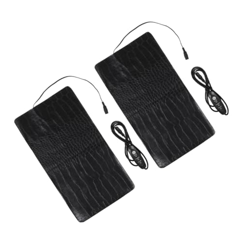 Abaodam 2 Stück 3 Heizkissen Für Haustiere USB-heizkissen Tragbare USB-heizung Heizkissen Reptil Kleine Heizdecke Beheizte Haustiermatte Im Freien Schildkröten-heizkissen Pu-Leder Black von Abaodam