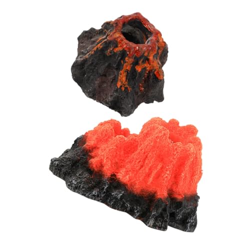 Abaodam 2 Stück Aquarium Dekoration Teiliges Resin Modell mit Stabilem Sockel Kompakt für Fischbecken Sicher für Wasserlebewesen Vielseitig für Aquarien und Teiche Geeignet von Abaodam