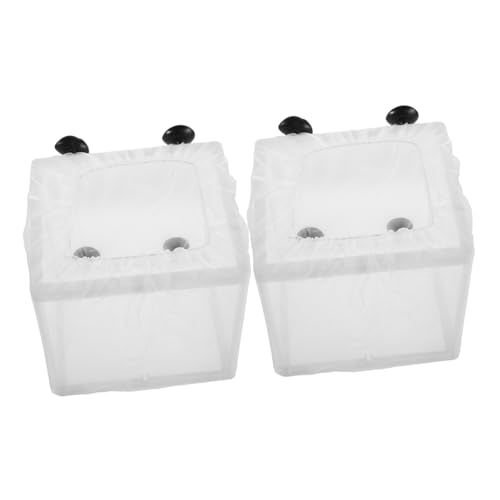 Abaodam 2 Stück Aquarium Zuchtbox Schwimmende Fischbrutbox mit Feinmaschigem Netz Verbessert Wasserzirkulation Leicht Wiederverwendbar für Guppy Betta Kleine Garnelen und Fischaufzucht von Abaodam