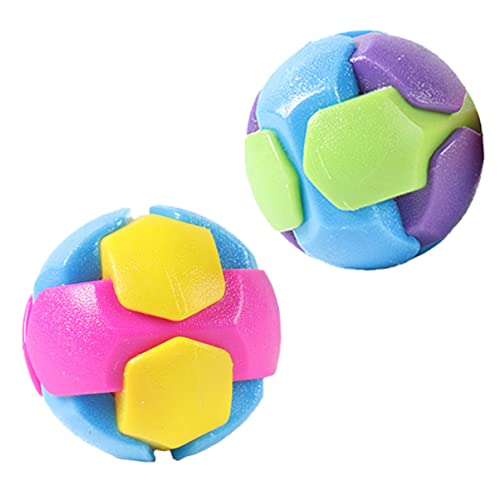 Abaodam 2 Stück Bissfeste Spielzeuge für Hunde Elastische Kauspielzeuge aus Weichgummi Interaktiver Hundeball für Welpen Farben Zufällig für Spaß und Beschäftigung Zufällige Farbe von Abaodam