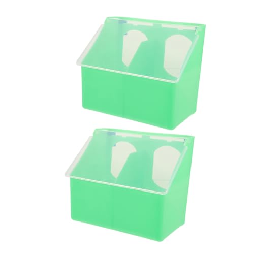 Abaodam 2 Stück Box Futterbox Für Tauben Futterspender Für Nymphensittiche Taubenfuttertrog Alligator-futterspender Hühnerfutterhäuschen Hängen Bucheras Für Tauben Light Green Abs von Abaodam